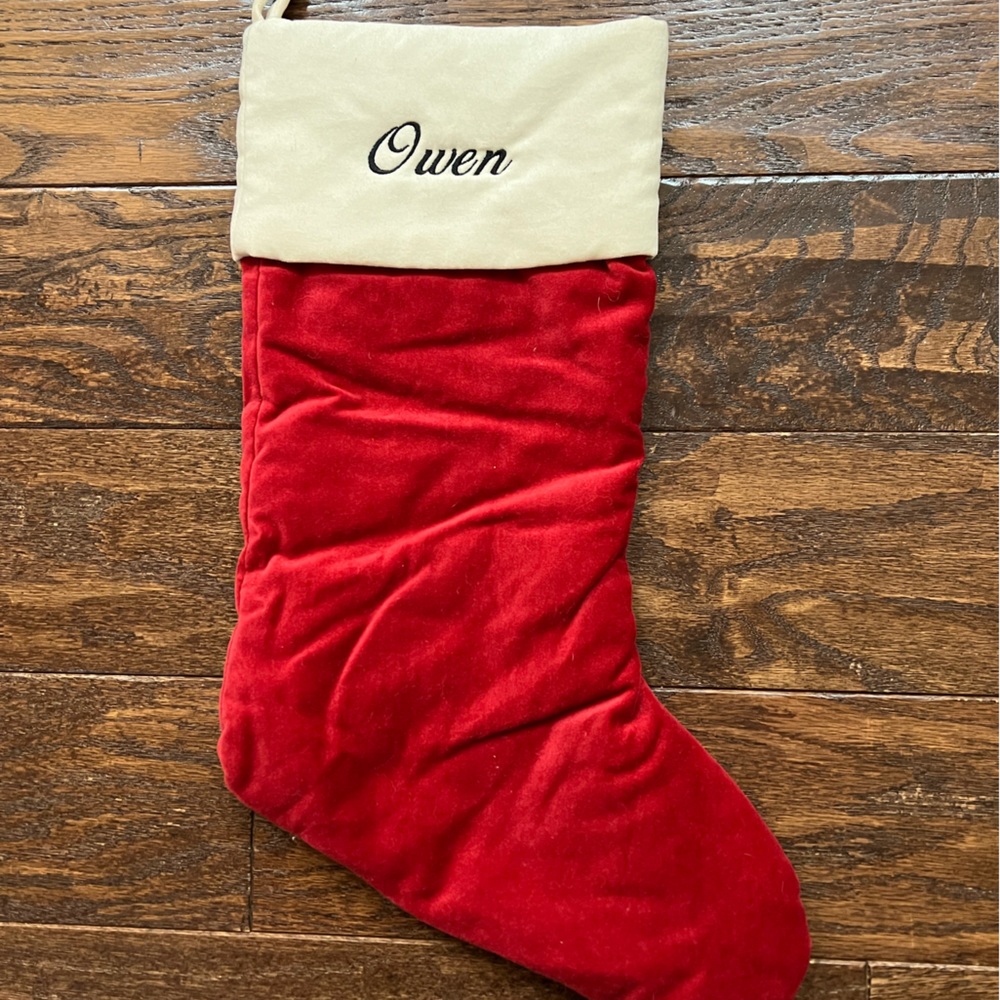 Medium Pottery Barn Stocking OWEN
